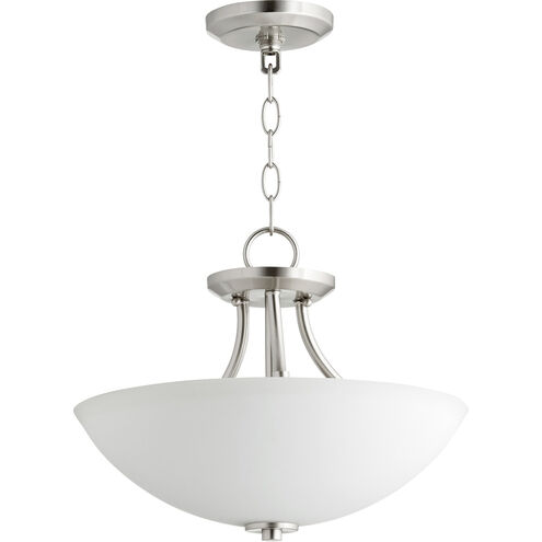 Barkley 3 Light 15 inch Satin Nickel Dual Mount Pendant Ceiling Light