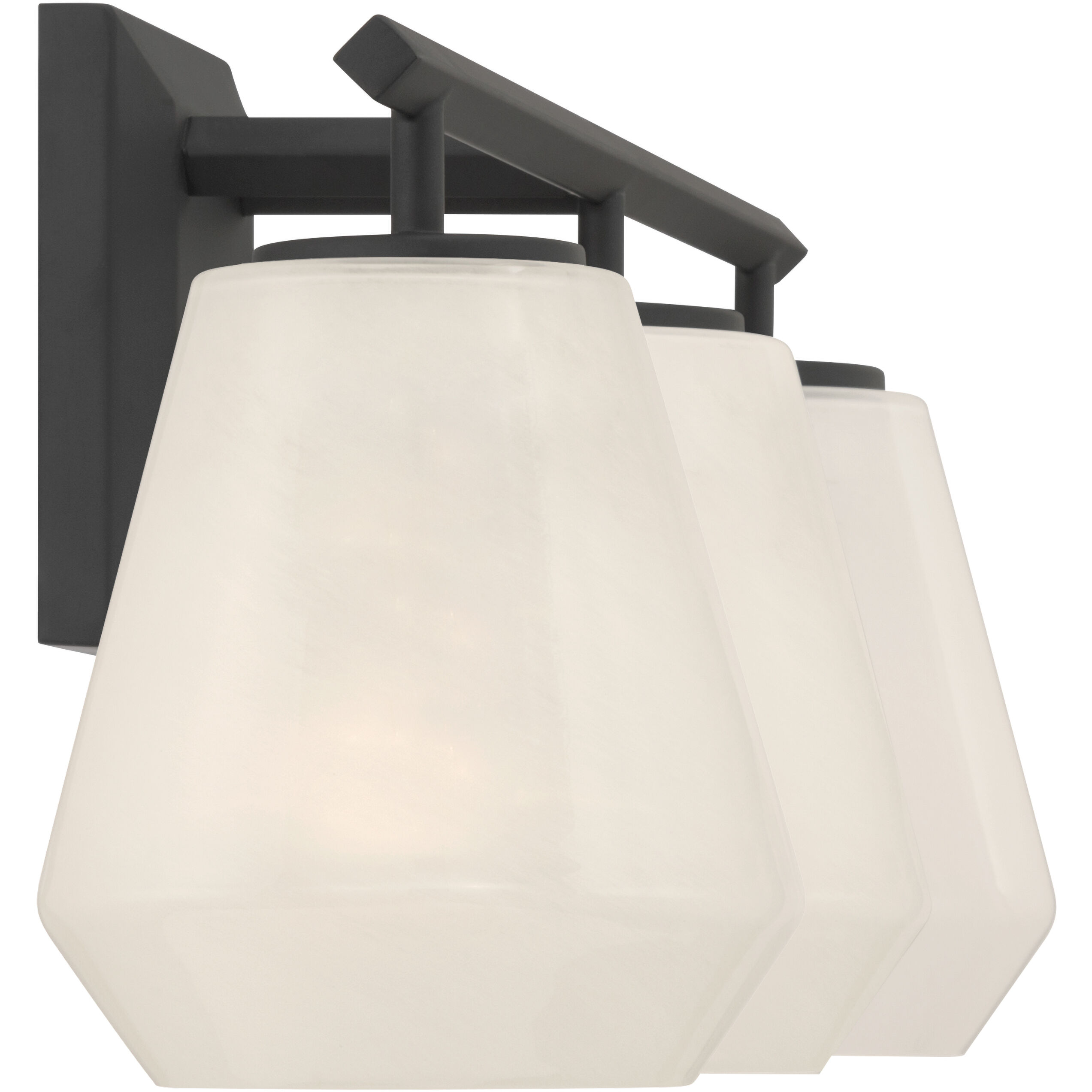 Siena 3 Light 22.75 inch Dark Matte Black Vanity Wall Light