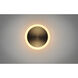 Saucer LED 7 inch Black and Gold ADA Wall Sconce Wall Light