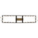Harmonix LED 56 inch Black and Aged Brass Linear Chandelier Ceiling Light in 56in.