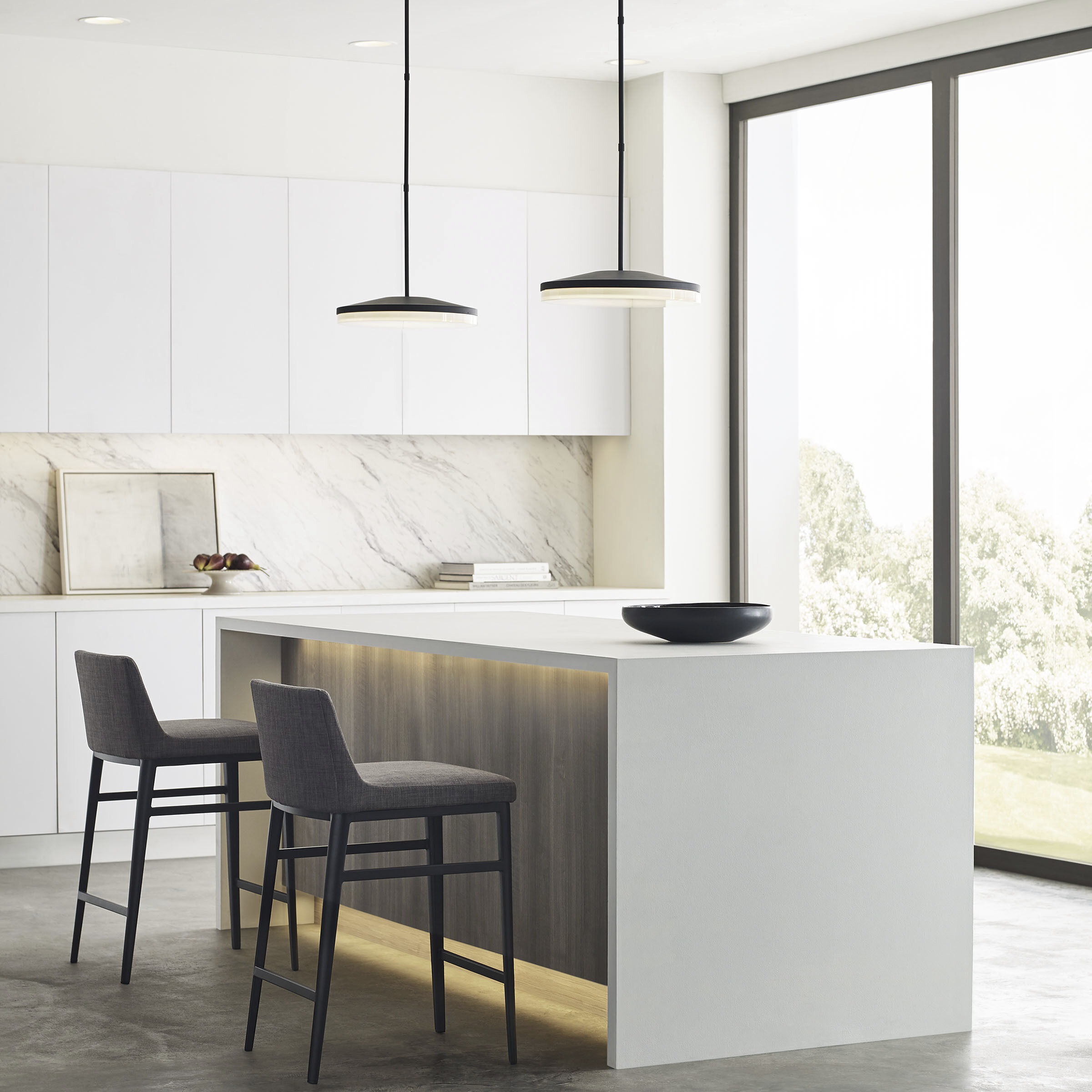 Sean Lavin Wyatt LED 16 inch Nightshade Black Pendant Ceiling Light, Integrated LED