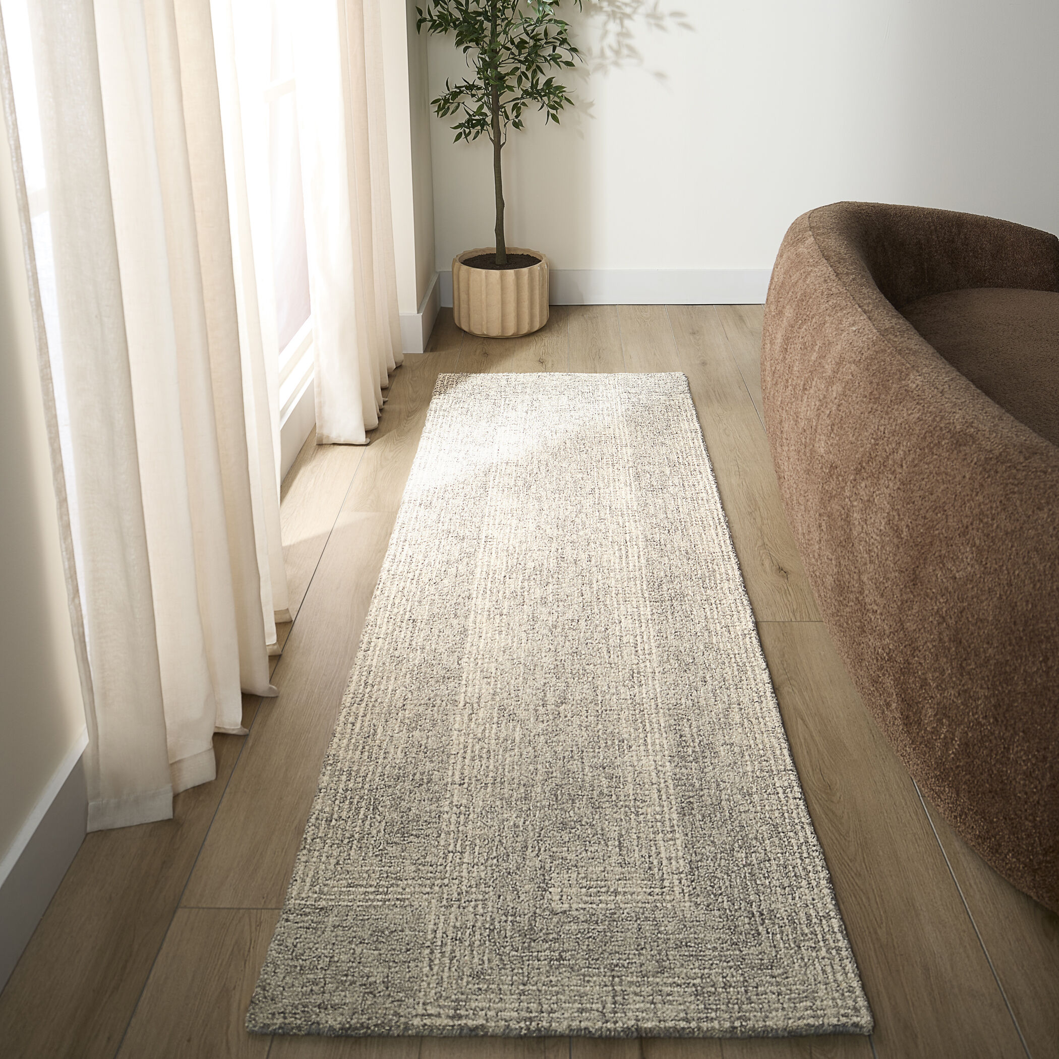 Laid Back Luxe Gray and Ivory Indoor Rug