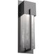 Outdoor Square Motif LED 16 inch Argento Grey Outdoor Sconce in 3000K LED, Frosted Granite, Short Square