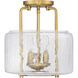Avalon 3 Light 11.38 inch Warm Brass Semi-Flush Ceiling Light, Essentials