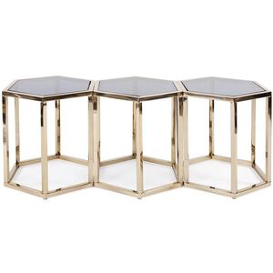 Carter 17.5 inch Black/Gold Table Set Portable Light, Set of 3