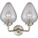 Nouveau Geneseo 2 Light 15 inch Brushed Satin Nickel Bath Vanity Light Wall Light, Nouveau