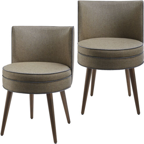 Gabby Upholstery: Brown; Base: Tan Dining Chair