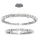 Tessera LED Classic Silver Chandelier Ceiling Light, Two-Tier Ring