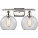 Ballston Athens LED 16 inch Polished Nickel Bath Vanity Light Wall Light in Clear Glass, Ballston