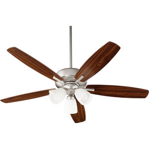 Breeze 52 inch Satin Nickel with Satin Nickel/Walnut Blades Indoor Ceiling Fan