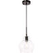 Pierce 1 Light 8 inch Black Pendant Ceiling Light