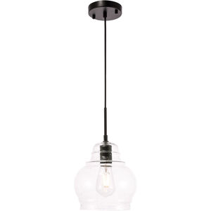 Pierce 1 Light 8 inch Black Pendant Ceiling Light