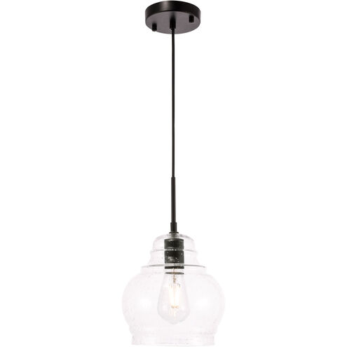 Pierce 1 Light 8 inch Black Pendant Ceiling Light