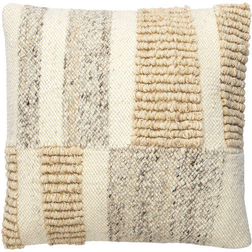 Sand Dunes 22 X 22 inch Beige/Tan/Charcoal Accent Pillow