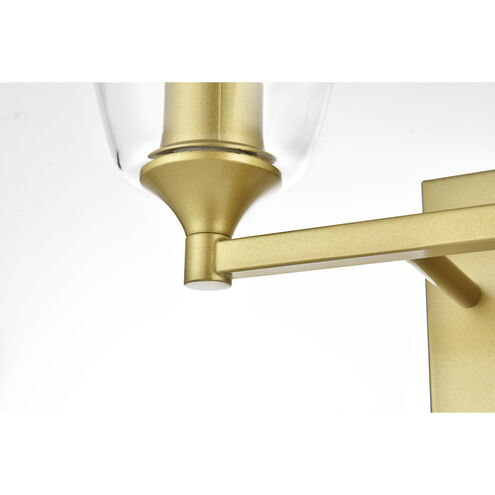 Gianni 2 Light 15 inch Brass Bath Sconce Wall Light