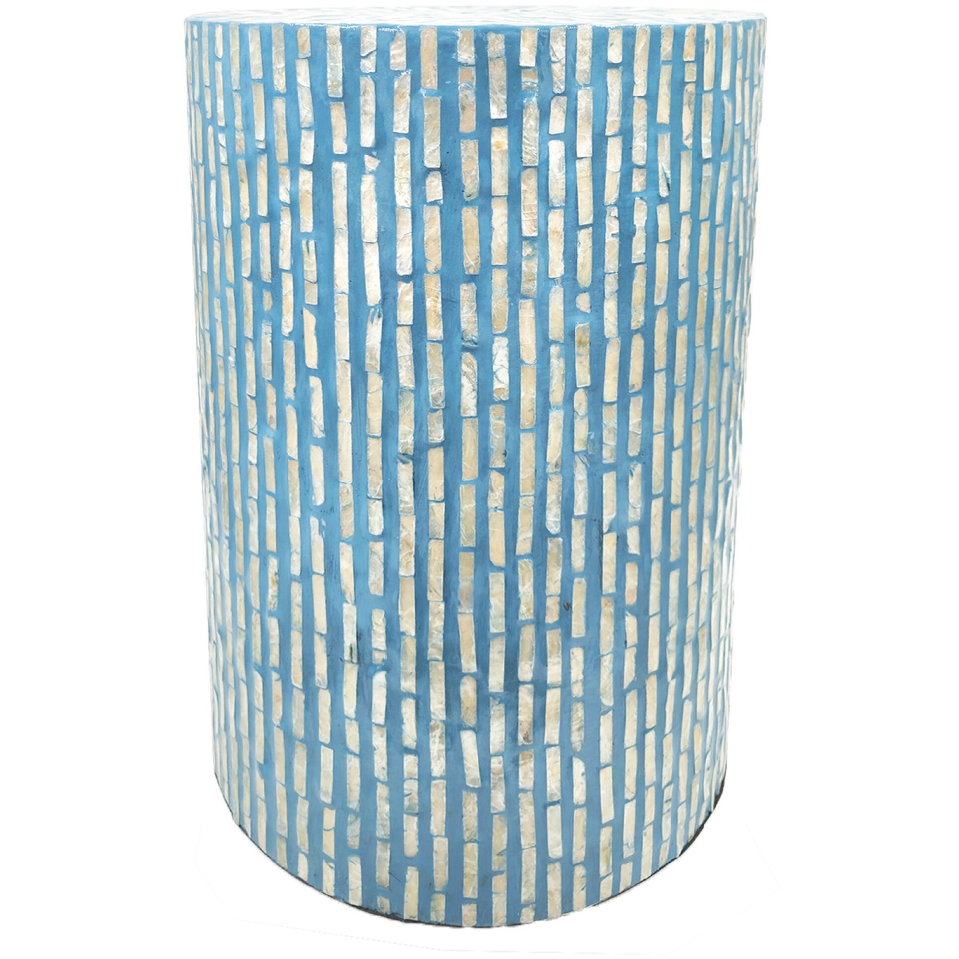 Anita 19.7 inch Blue Stool, Round