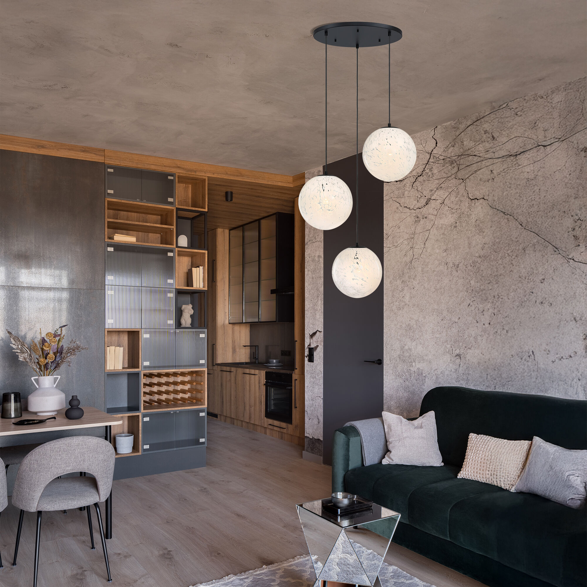 Circo LED 28 inch Matte Black Chandelier Ceiling Light