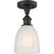 Edison Brookfield 1 Light 5.75 inch Oil Rubbed Bronze Semi-Flush Mount Ceiling Light