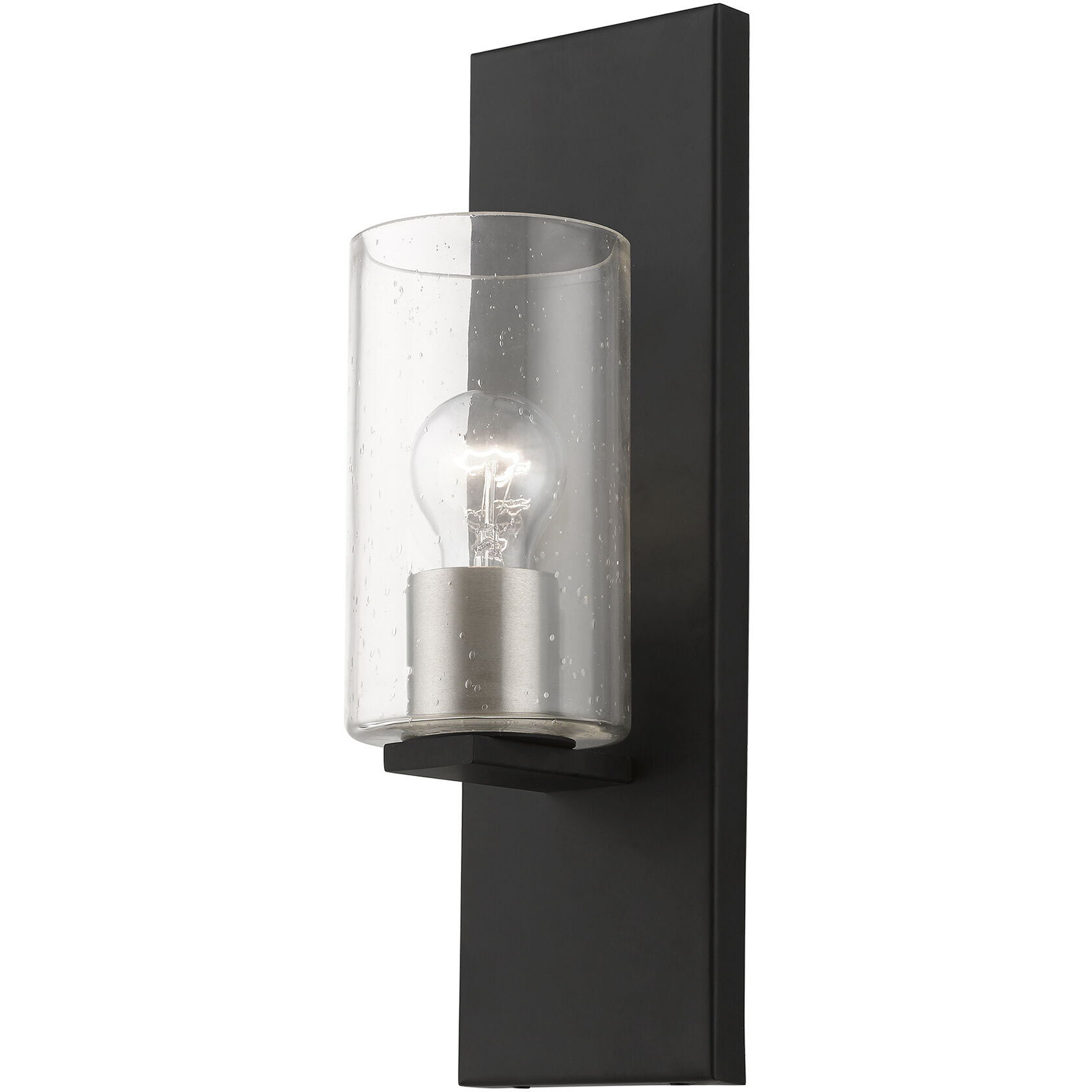 Zurich 1 Light 5 inch Black with Brushed Nickel Accents Wall Sconce Wall Light
