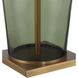 Olive Green 34 inch 150 watt Green and Antique Brass Table Lamp Portable Light