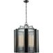 Space Elevator 8 Light 21 inch Aged Pewter with Clear Chandelier Ceiling Light