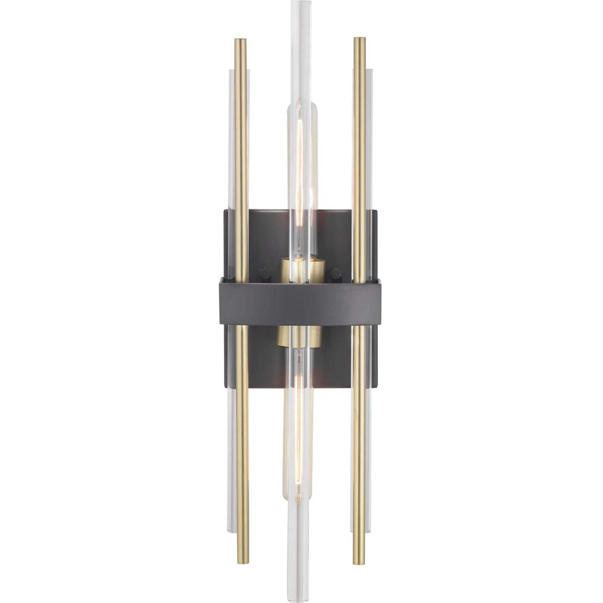Orrizo 2 Light 6 inch Matte Black Wall Sconce Wall Light, Design Series 