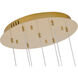 Canada 7 Light 16 inch Brushed Gold Chandelier Ceiling Light