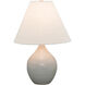 Scatchard 19 inch 100 watt Gray Gloss Table Lamp Portable Light