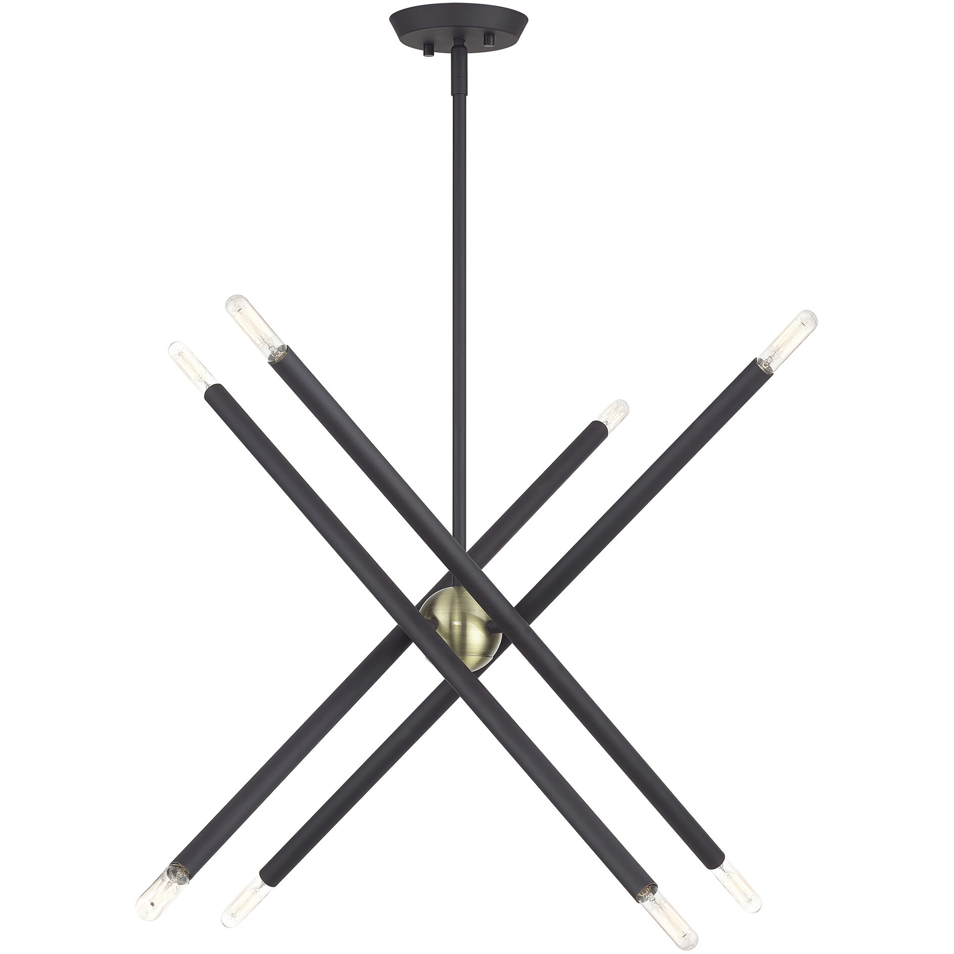 Soho 8 Light 24 inch Bronze with Antique Brass Accents Chandelier Ceiling Light