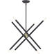 Soho 8 Light 24 inch Bronze with Antique Brass Accents Chandelier Ceiling Light