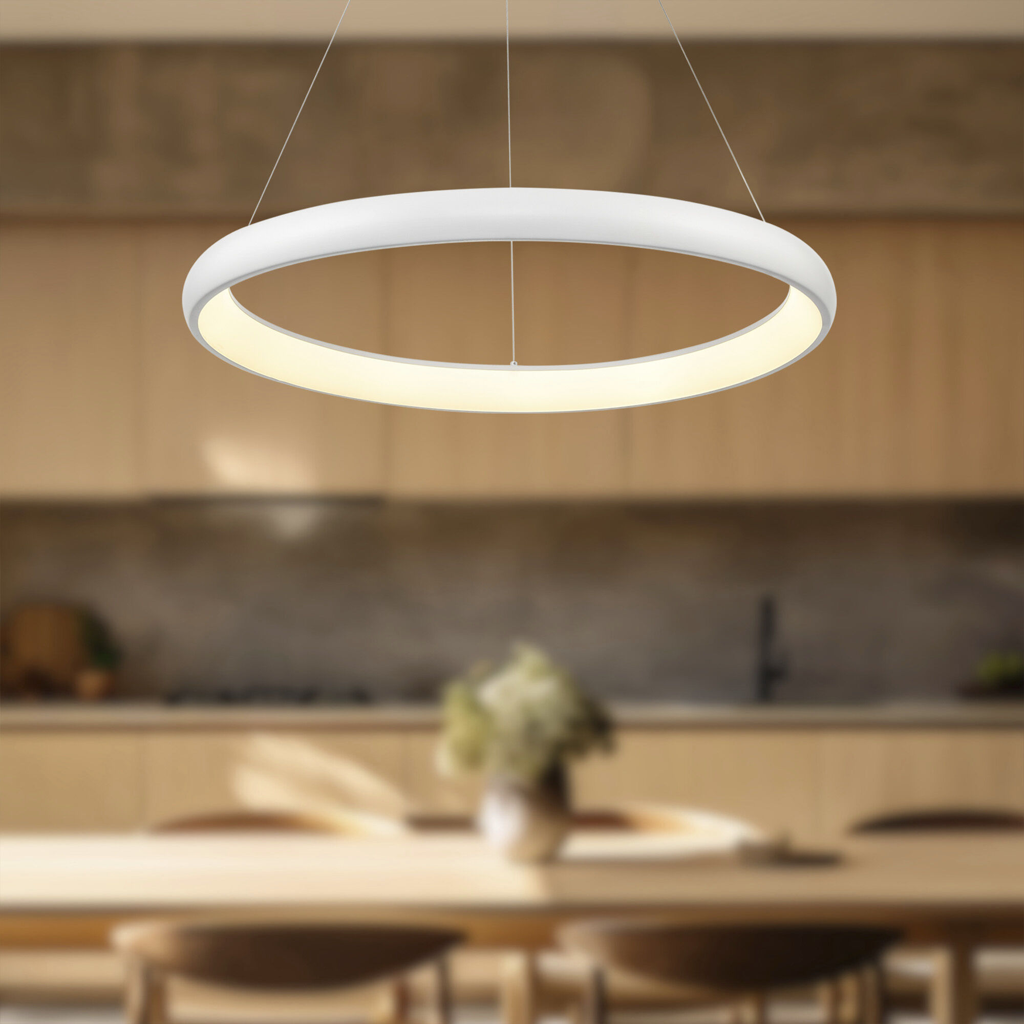 Cortana LED 32.25 inch White Pendant Ceiling Light