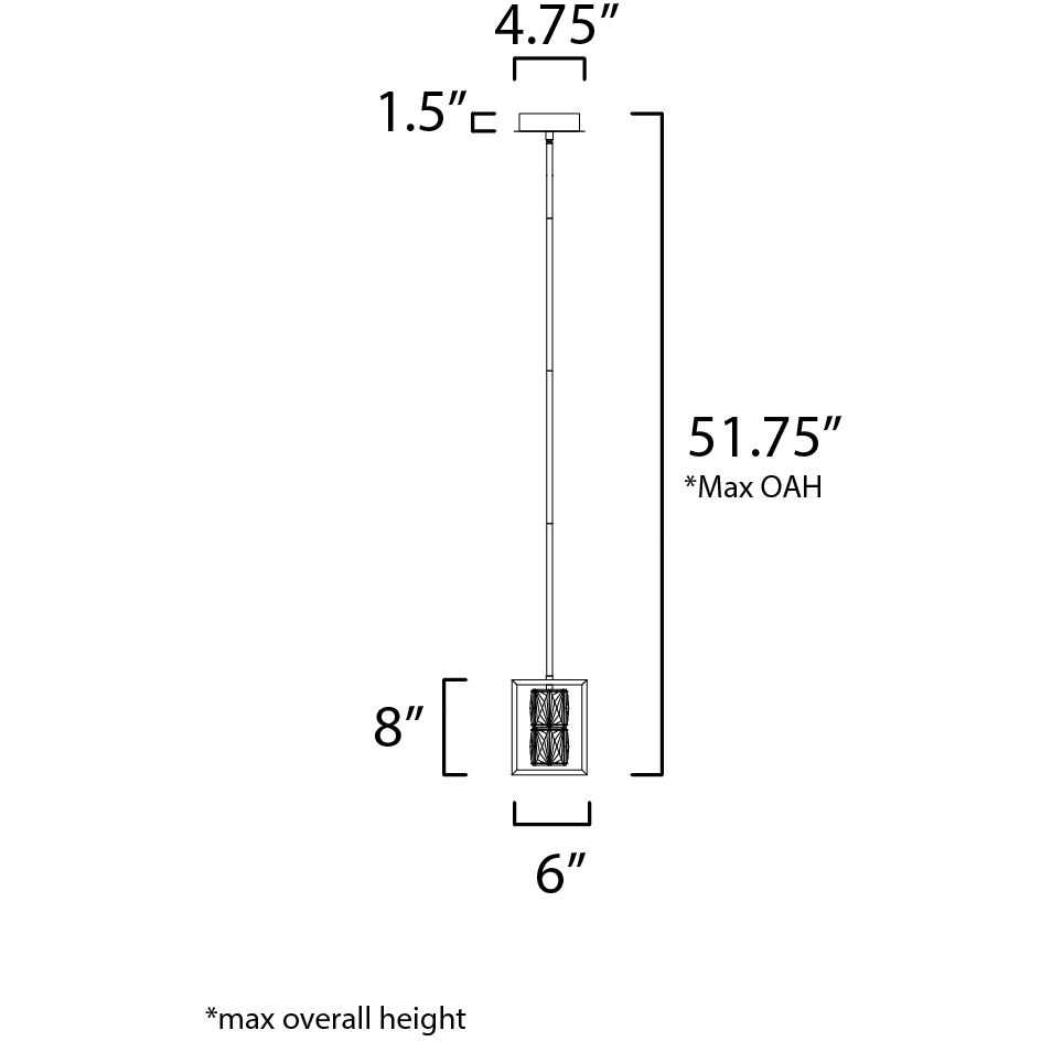 Zephyr LED 6 inch Black Mini Pendant Ceiling Light