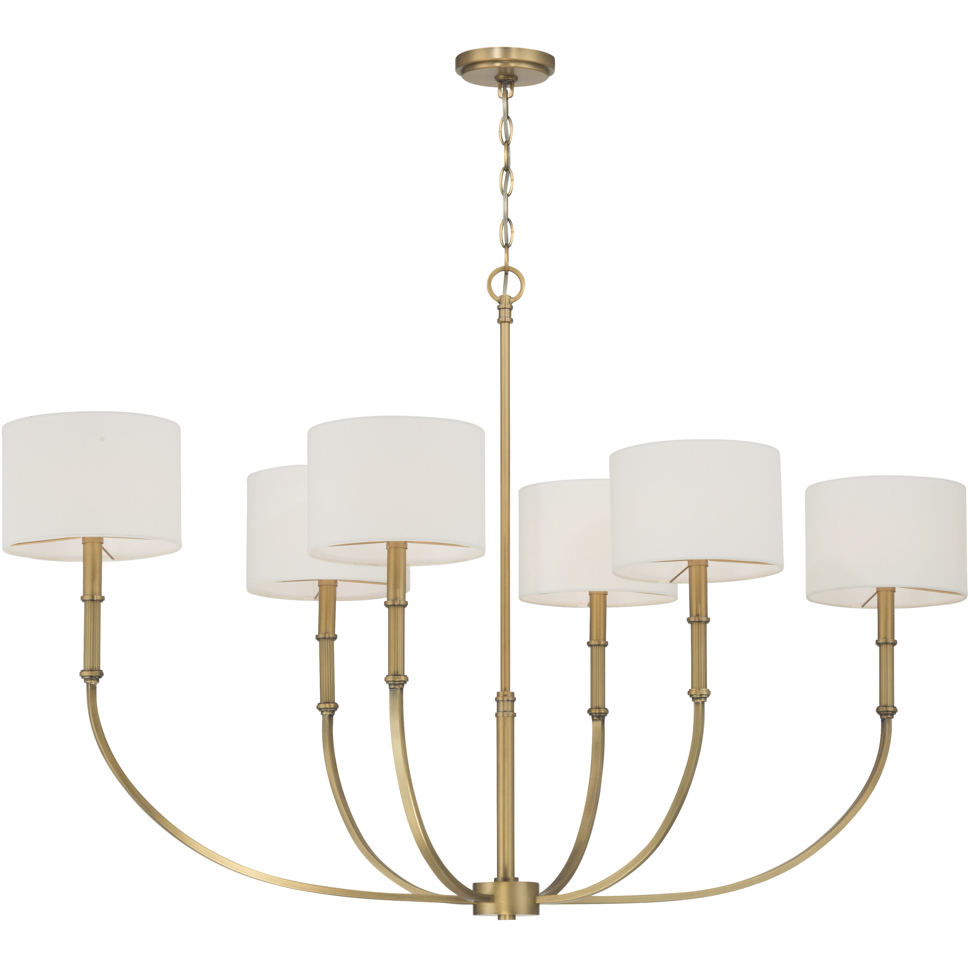 Molvene 6 Light 48 inch Legacy Brass Linear Chandelier Ceiling Light