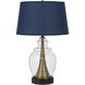 Cupola 30 inch 150.00 watt Antique Brass Table Lamp Portable Light