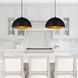 Modest 1 Light 12 inch Black Down Mini Pendant Ceiling Light