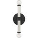 Kingsburg 2 Light 4.5 inch Matte Black Wall Sconce Wall Light, Lighting One