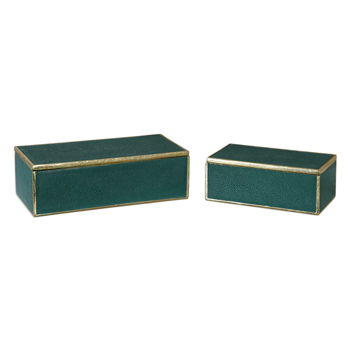 Karis 12 inch Emerald Green Decorative Box, Grace Feyock