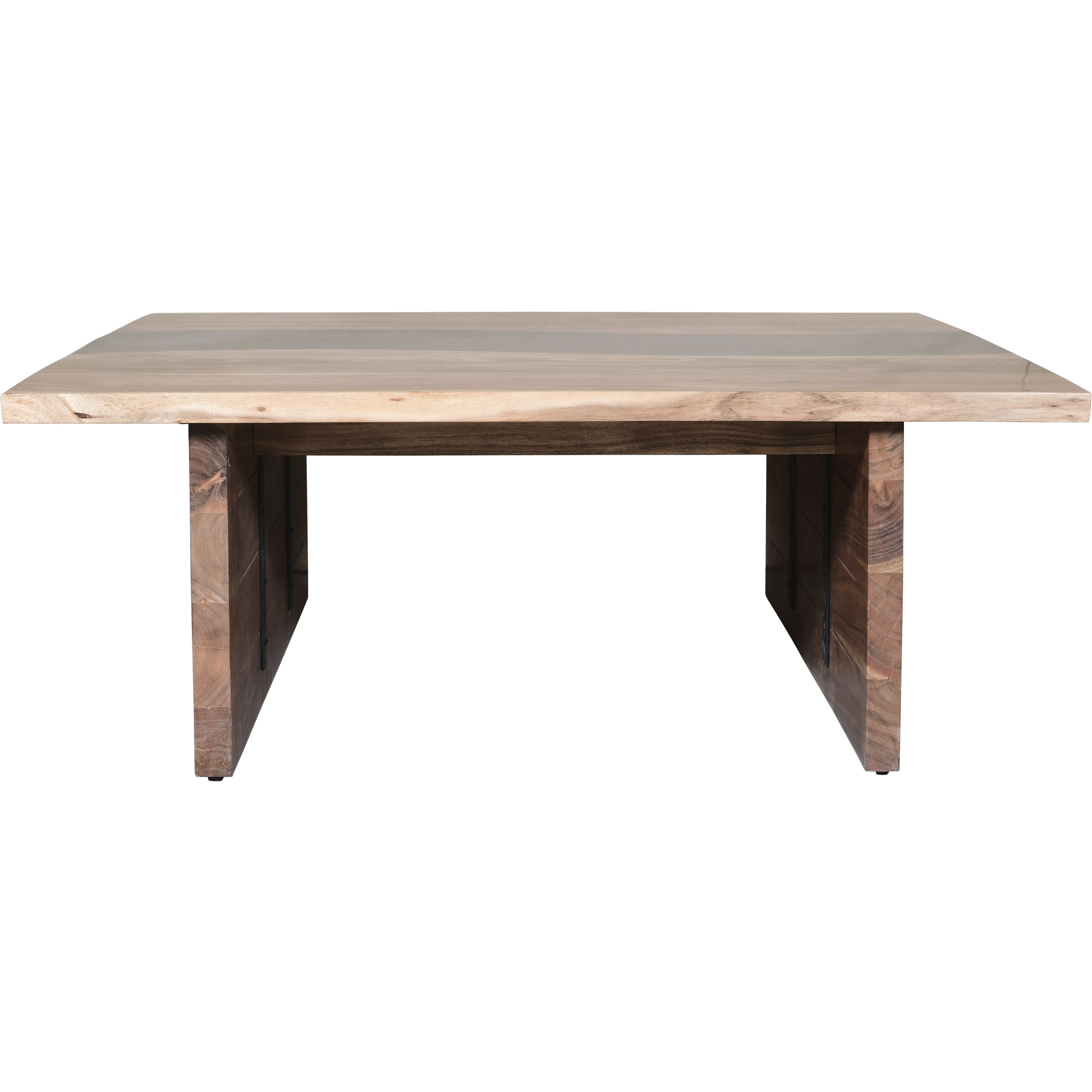 River Wood 48 X 48 inch Natural with Brown Coffee Table