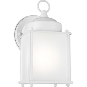 New Castle 1 Light 8.25 inch White Outdoor Wall Lantern