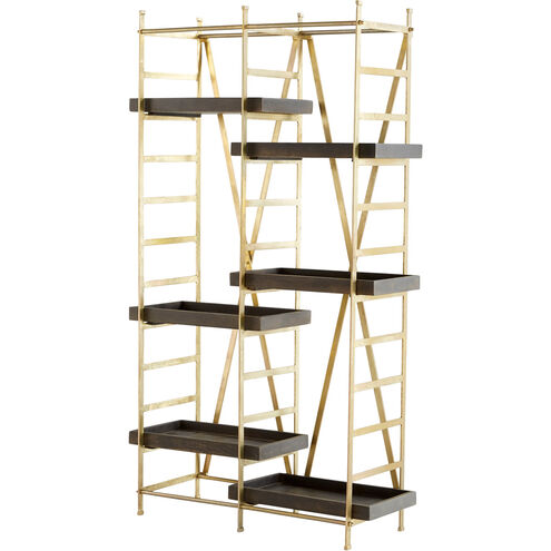 Corsetto 73 X 42 inch Gold And Grey Etagere