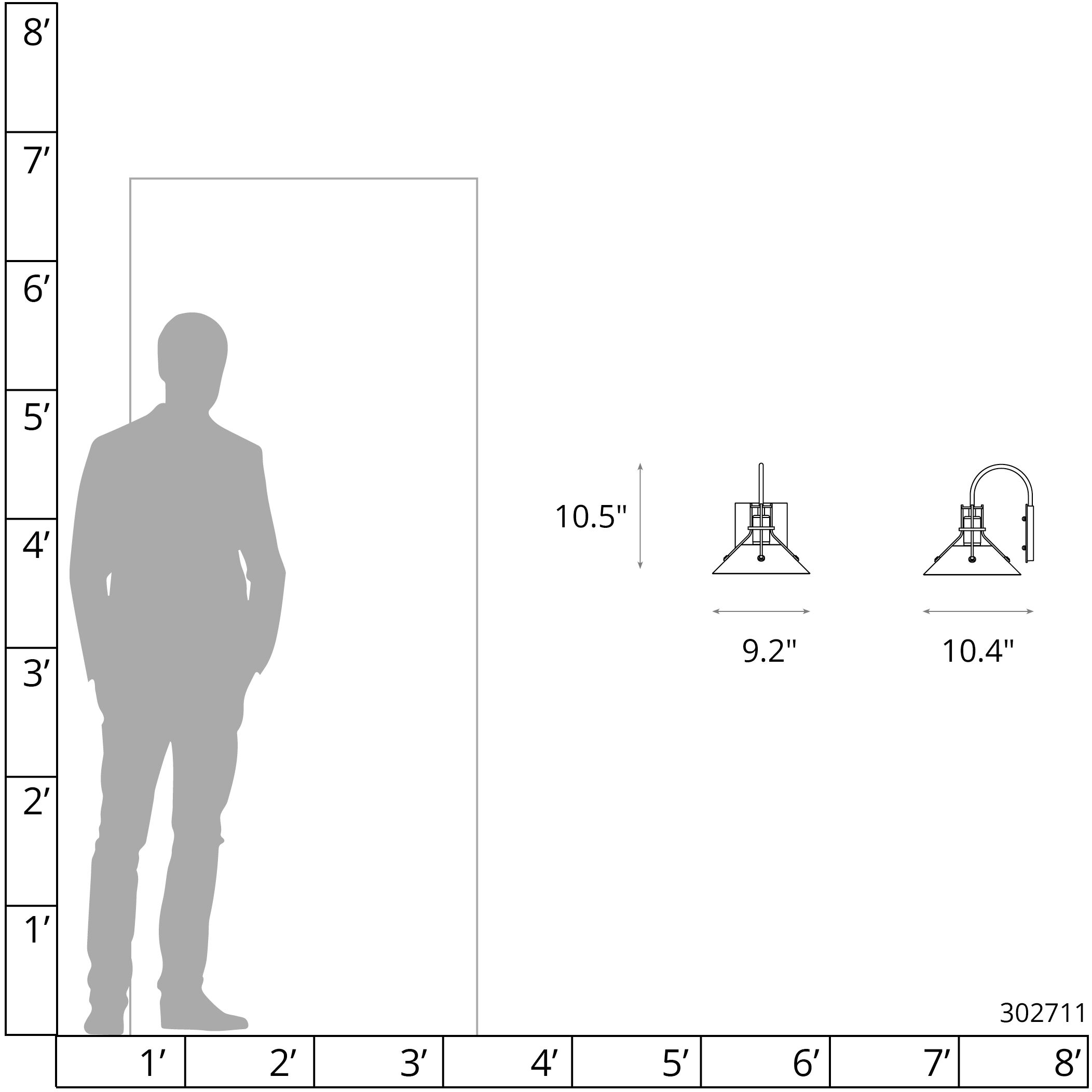 Henry 1 Light 10.5 inch Coastal Black Outdoor Sconce, Small