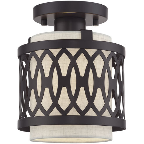 Vistaview 1 Light 7.25 inch English Bronze Semi-Flush Ceiling Light