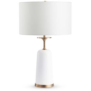 Judith 27.5 inch 150.00 watt Antique Brass and Matte Off-White Table Lamp Portable Light
