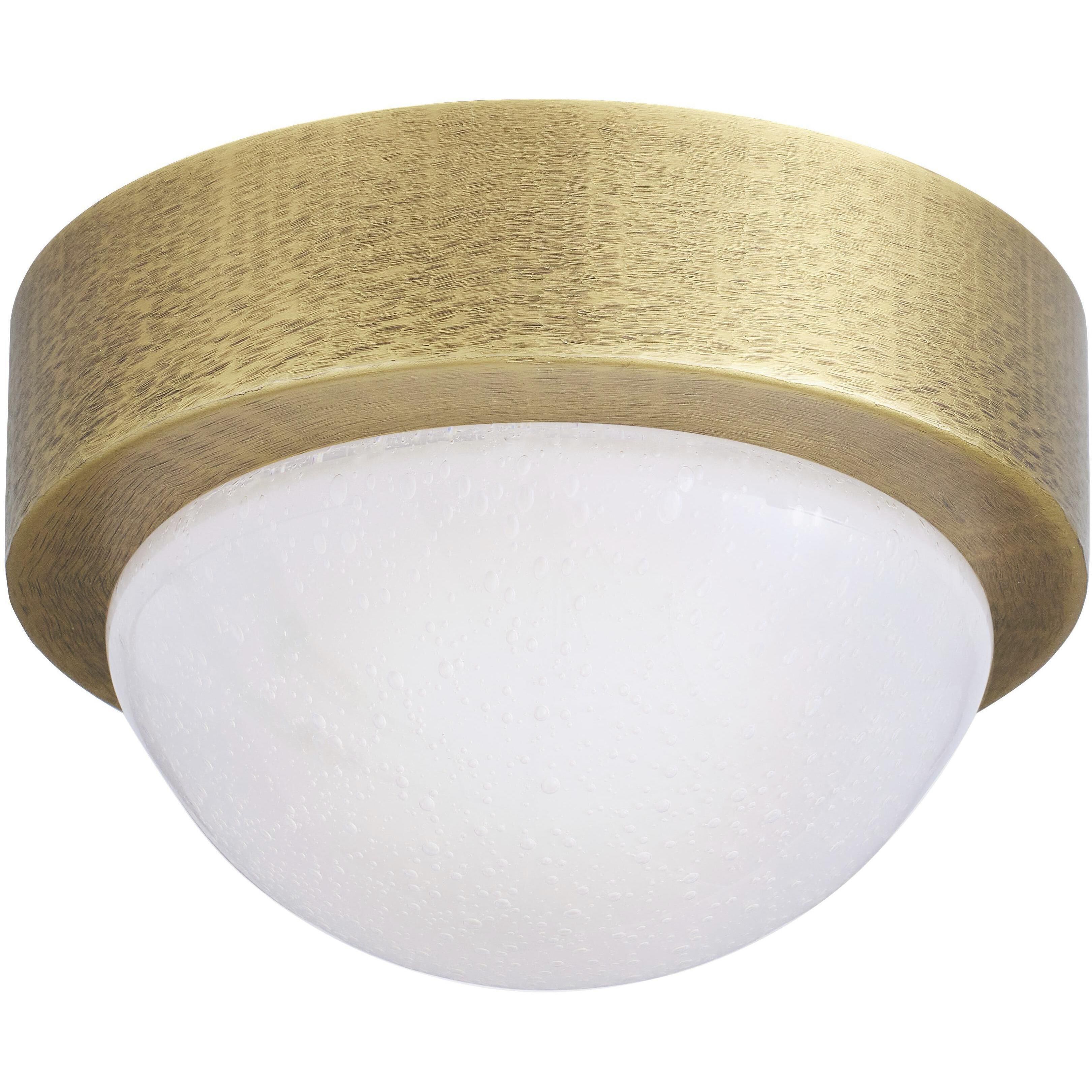 Lennon 1 Light 5.5 inch Antique Brass Flush Mount Ceiling Light