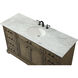 Americana 60 X 21.5 X 35 inch Driftwood Vanity Sink Set in Dark Walnut