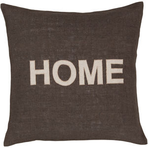 Stencil 18 X 18 inch Brown and Brown Pillow Cover