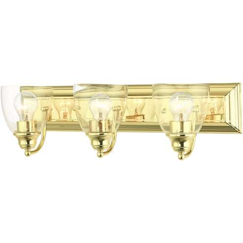 Birmingham 3 Light 24 inch Polished Brass Vanity Sconce Wall Light