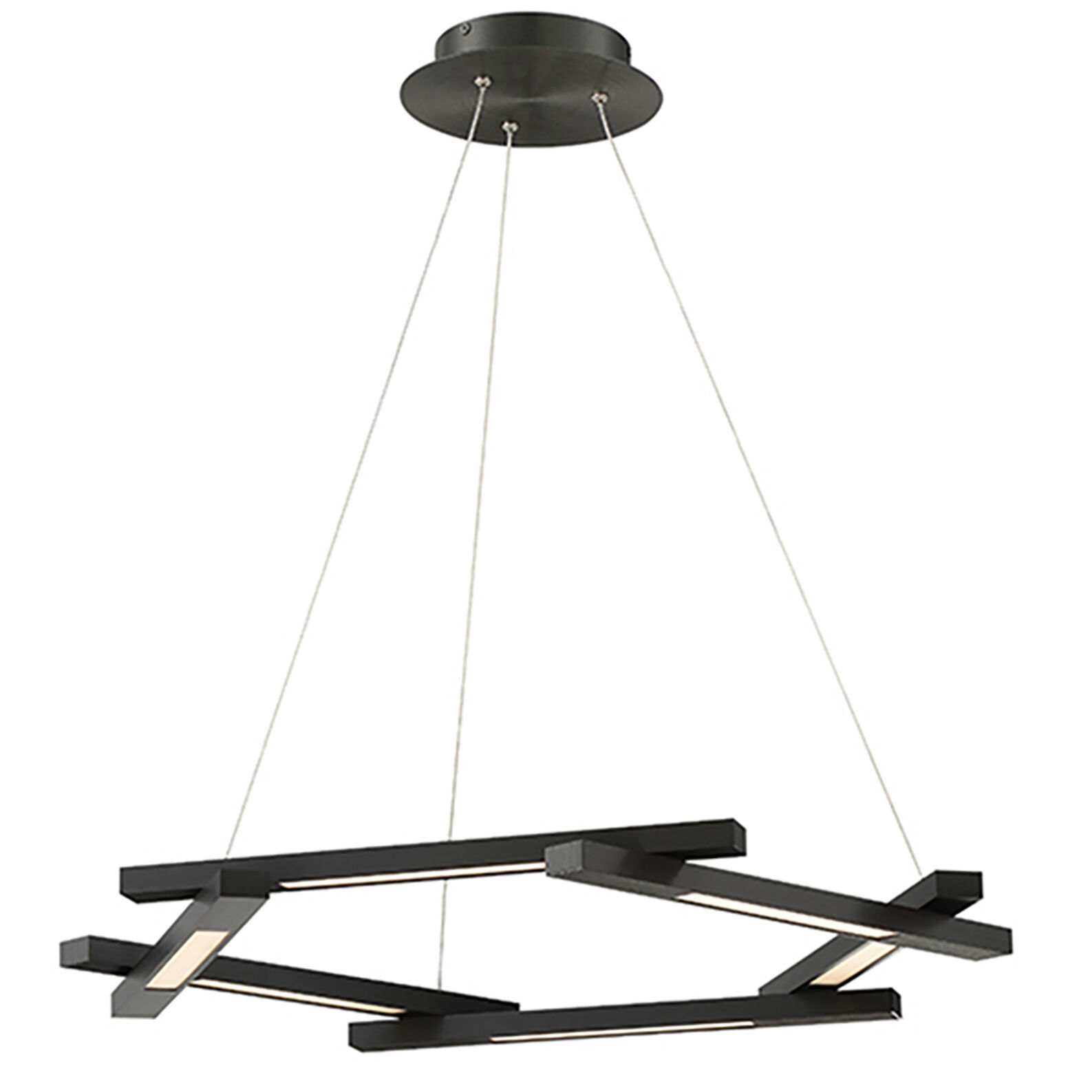 Metric LED 28 inch Black Pendant Ceiling Light in 28in.