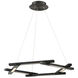 Metric LED 28 inch Black Pendant Ceiling Light in 28in.
