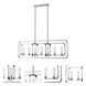 Aideen 7 Light 42.25 inch Chrome Linear Chandelier Ceiling Light